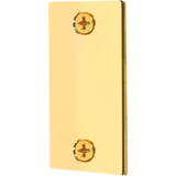 Defender Security 1-1/8 In. x 2-1/4 In. Brass Door Edge Filler Plate U 9497
