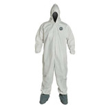 Dupont Hooded Coveralls,M,Wht,ProShield 60,PK25  NG122SWHMD002500