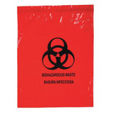 Medegen Medical Products Transfer Bag,15 in L,12 in W,Red,PK500 4921