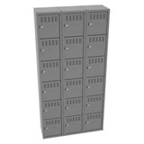 Tennsco Bx Lckr,6x3Lckr,Gray,72"x36"x12",Assm  BS6-121212-CMG