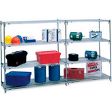 Metro 4 Shelf Chrome Wire Shelving Unit Add On 48""W x 24""D x 74""H