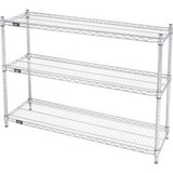 Nexel 3 Shelf Chrome Wire Shelving Unit Starter 48""W x 14""D x 34""H