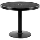 Global Industrial 36"" Round Outdoor Caf Table 29""H Expanded Metal Black