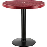 Global Industrial 36"" Round Outdoor Counter Height Table 36""H Red