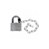 Abus Keyed Padlock, 13/16 in,Square,Gold  41USG/45 Chain