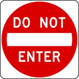 Lyle Do Not Enter Traffic Sign,12" x 12"  R5-1-12HA