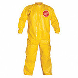 Dupont Collared Coveralls,L,Ylw,Tychem 2000,PK4  QC125TYLLG000400
