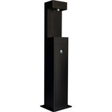 Global Industrial Outdoor Pedestal Bottle Filling Station w/ Filter Black