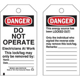 Brady Danger Tag,5-3/4 x 3 In,Cardstock,PK25 65444