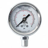 Winters Pressure Gauge,1-1/2" Dial Size,Silver PFQ1206