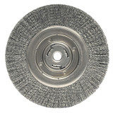 Wolverine Crimped Wire Wheel, 10 in dia, Wide, .014 in, Carbon Steel, 3,600 RPM
