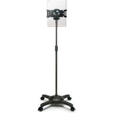 Aidata US-5123RB Universal Tablet Mobile ViewStand with Locking Casters Black