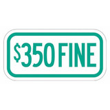 Lyle Fine Supplemental Parking Sign,6" x 12"  T1-2062-DG_12x6