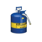 Type II AccuFlow Safety Can, Kerosene, 5 gal, Blue, Includes 1 in OD Flexible Metal Hose