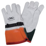 Condor Elec. Glove Protector,7,Wht/Org/Grn,PR 4FPF9