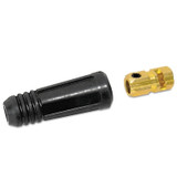 Dinse Style Cable Plug and Socket, Female, Ball Point Connection, 1/0 Cap, 2 EA/PK