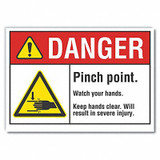 Lyle Pinch Point Danger Lbl,5inx7in,Polyester LCU4-0001-ND_7X5