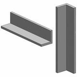Manufacturer Varies Carbon Steel Angle,6 ft L,1/2 in W ha.125x.5-72