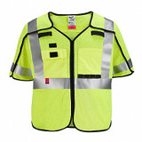 Milwaukee Tool Safety Vest,Polyester,Yellow,S/M 48-73-5231