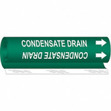 Brady Pipe Marker,Condensate Drain,5in H,8in W 5663-O
