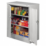 Tennsco Storage Cabinet,42"x36"x18",LtGry,2Shlv  4218DLX-LGY