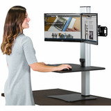 Victor Technology Electric Sit-Stand Desk,28 in W,Black DC475
