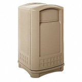 Rubbermaid Commercial Trash Can,50 gal.,Beige,HDPE  FG396400BEIG