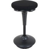 Interion Active Seating Stool - Fabric - 25""H - 33""H - Black