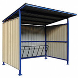 Sim Supply Bicycle Storage Shed,96x91x100.4in,Slope  49P401