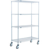 Nexel 4 Shelf Truck Nexelate 36""W x 21""D x 60""H Polyurethane Swivel Casters 2