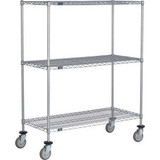 Nexel 3 Shelf Truck Nexelate 60""W x 24""D x 60""H Polyurethane Swivel Casters