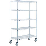 Nexel 5 Shelf Truck Nexelate 36""W x 21""D x 60""H Polyurethane Swivel Casters 2