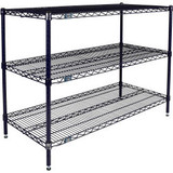 Nexel 3 Shelf Nexelon Blue Wire Shelving Unit Starter 72""W x 21""D x 34""H