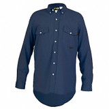 Mcr Safety FR L Sleeve Shirt,8.7 cal/sq cm,Nav Blue S1NXLT