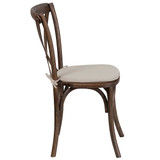 Flash Furniture Cross Back Chair,Early American,Cushion XU-X-EA-NTC-GG