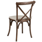 Flash Furniture Cross Back Chair,Early American,Cushion XU-X-EA-NTC-GG