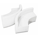 Flash Furniture Reception Set,4 pcs.,White Leather ZB-803-840-SET-WH-GG