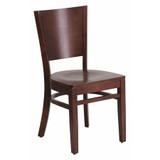 Flash Furniture Wood Dining Chair,Walnut,Solid Back XU-DG-W0094B-WAL-WAL-GG