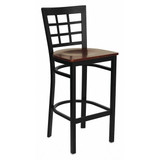 Restaurant Stool,Window Back,Mahgny Seat