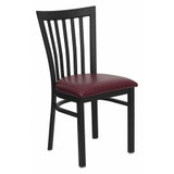 Flash Furniture Restaurant Chair,School Back,Burg Seat XU-DG6Q4BSCH-BURV-GG