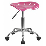 Flash Furniture Tractor Seat,Chrome Stool,Pink LF-214A-PINK-GG