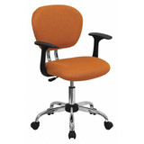 Flash Furniture Mid-Back Task Chair w/Arms,Orange H-2376-F-ORG-ARMS-GG