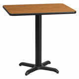 Flash Furniture Natural Lam Table,Rect w/X-Base,24"x30" XU-NATTB-2430-T2222-GG