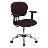 Flash Furniture Mid-Back Task Chair w/Arms,Burgundy H-2376-F-BY-ARMS-GG