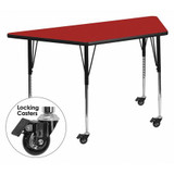 Activity Table,Trapezoid,Red,30"x60"