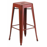 Flash Furniture Distressed Red Metal Stool ET-BT3503-30-RD-GG