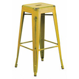 Flash Furniture Distressed Yellow Metal Stool ET-BT3503-30-YL-GG