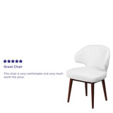 Flash Furniture White Leather Side Chair BT-2-WH-GG
