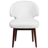Flash Furniture White Leather Side Chair BT-2-WH-GG