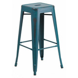 Flash Furniture Distressed Blue-Tl Metal Stool ET-BT3503-30-KB-GG